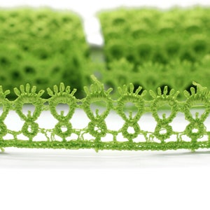 8.74 Yards Neon Green Anatolia Key Bridal Guipure Lace Trim | 0.68 Inches Wide Lace Trim | Bridal Lace | French Guipure | Lace Fabric TRM017
