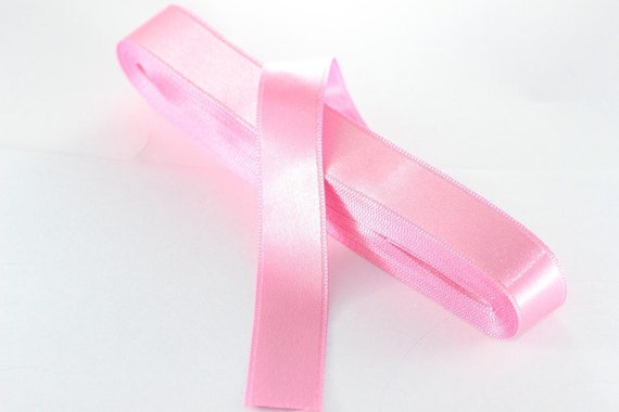 10 Meters Pink Satin Ribbon, Double Sided Ribbon, Silky Ribbon