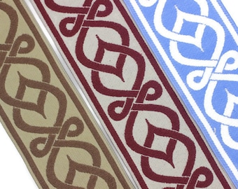 Finitura Del Nastro Jacquard Del Drago Celtico In BLU Chiaro E - Foto 8