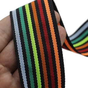 40 mm Colorful Rainbow  Motive Jacquard trim 1.57 inches, Vintage Ribbon, Decorative Craft Ribbon, Ribbon, Vintage Ribbon, Woven Trim