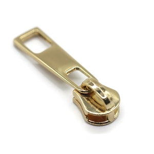 Gold Tone Zipper Pull, 39 mm(1.54 inches) #5 Metal Zipper Pulls, Zipper Sliders, Zipper Tab, Zipper Part, Zipper Head, Bag Zipper Pulls