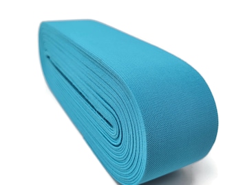 Turquoise Sewing Elastic Band 1.96 Inch Wide Heavy Stretch High Elasticity Knit, Plain Weave Elastic Band for Sewing, Elastic Tape