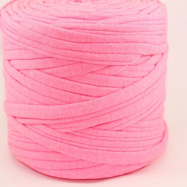 Pink T-shirt Yarn, Cotton Yarn, Recyled Fabric yarn, home textile yarn, crochet yarn, basket yarn, fabric yarn, bag yarn, Upcycled Yarn