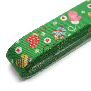 25 mm kerstgrosgrainlint - groothandel lint op maat geknipt, stevige grosgrainstrikken, haarstrik, haarstrikbenodigdheden CHRS