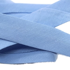 20 mm Blue Cotton Bias, Cotton bias tape,  bias binding, trim (0.78 inches),  cotton bias, double-fold binding, Bias Tape, CB07