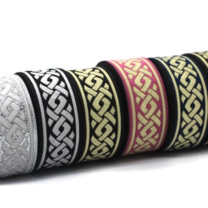 35 mm Knot 1.37 (inch) | Jacquard Trim | Embroidered Woven Ribbon | Jacquard Ribbon | Sewing Trim | 35mm Wide | 35069