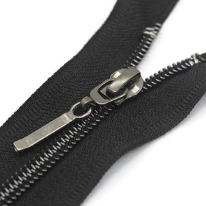 Coats Black Metal Zippers, Open Bottom, 120 cm (47 inches) Zipper, Jacket Zipper, Dress Zipper, Coat Zipper, Cardigan Zipper, Bag Zipper