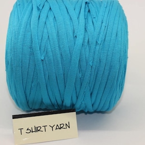 Ocean Blue T-shirt Yarn, Cotton Yarn, Recyled Fabric yarn, home textile yarn, crochet yarn, basket yarn, yarn, bag yarn, Upcycled Yarn
