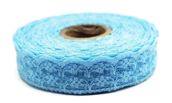 Nastro Pizzo Con Fiori - 5 Yard, 25mm, Per Cucito, Matrimoni E Artigianato, Design Elegante - Foto 5