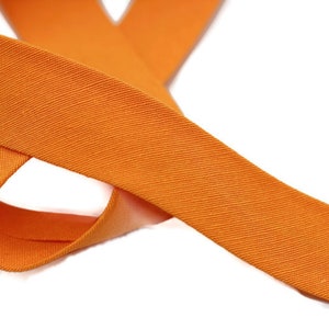 20 mm Orange Cotton Bias, Cotton bias tape,  bias binding, trim (0.78 inches),  cotton bias, double-fold binding, Bias Tape, CB15