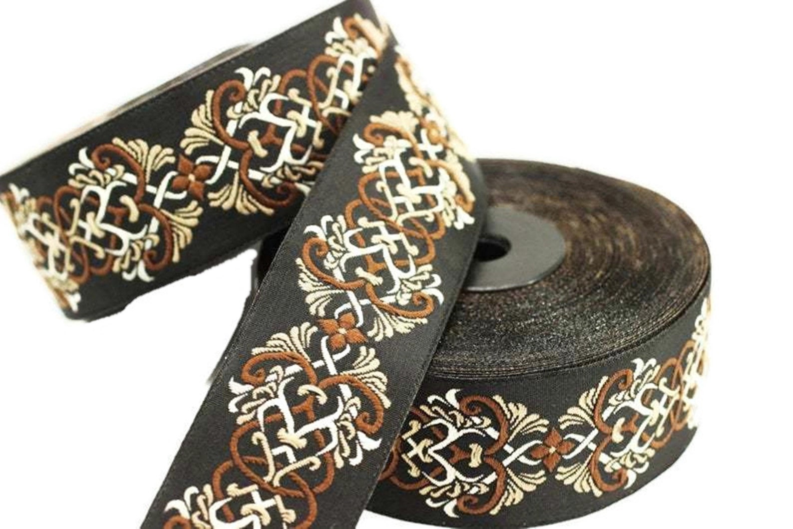 35 Mm Medieval Motive Brown Jacquard Ribbons (1.37 Inches), Jacquard ...