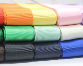Ribbon 10mm Double Faced Grosgrain Ribbon - Wholesale Ribbon by the Yard, Solid Grosgrain Bows, Hair Bow, Hairbow Supplies