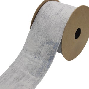 2.7&quot; Embroidery Curtain Trim, Light Grey Jacquard Ribbon for Curtains, Drapery Banding, Drapery Trim Tape, Woven Border 204 V3