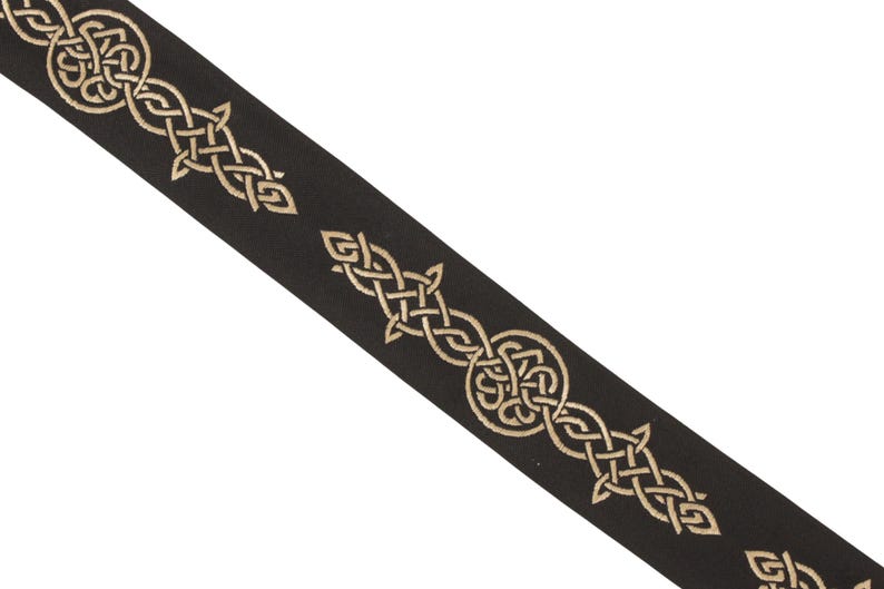 Celtic Rope Ribbon Endless Celtic Knot Trim by the Yard, Woven Jacquard Ribbon for ...