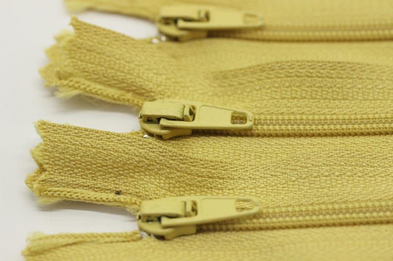 10 pcs Mustard Zippers dress zipper zipper 18-60cm lightweight zipper 7-23inches zippers zipper for pants pants zipper