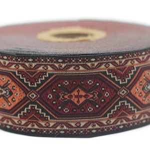 35 mm  Multicolor Woven Jacquard ribbons (1.37 inches), Decorative Craft Ribbon, Sewing trim, woven trim, embroidered ribbon, 35588