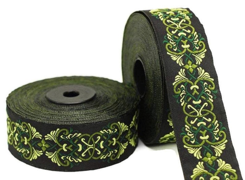 35 Mm Celtic Knot Green Jacquard Ribbons 1.37 Inches Ribbon - Etsy