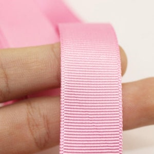 10 meters 10.93 yrds - 10/20/30/40mm Baby pink Grosgrain Ribbon - Ribbon - Strong Thick grosgrain, Pink Ribbon