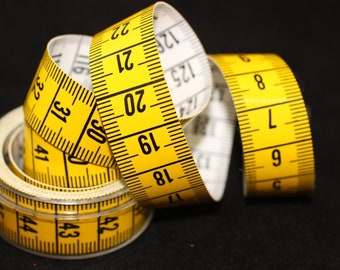 Yellow tape measure, 60 inch/150cm Measure , Jewelry Tools