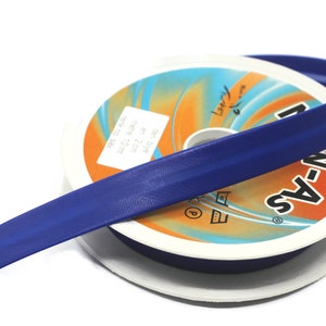 20 mm Blaues Ledernähband, Schrägband, Nähzubehör, Besatz (20 mm), Besatz aus Leder, Schrägband