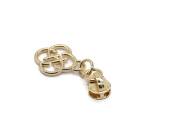Gold Tone Zipper Pull, 46 mm(1.8 inches) #5 Metal Zipper Pulls, Zipper Sliders, Zipper Tab, Zipper Part, Zipper Head, Bag Zipper Pulls
