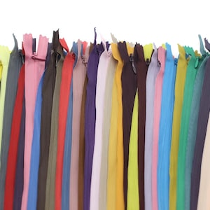 Skirt Zippers, 25 cm (10 inches), Dress Zipper, Concealed Zippers, Hide Zipper, Secret Zipper,Invisible Zippers, Colorfull Zippers SK01