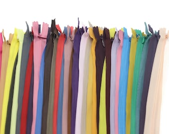 Skirt Zippers, 25 cm (10 inches), Dress Zipper, Concealed Zippers, Hide Zipper, Secret Zipper,Invisible Zippers, Colorfull Zippers SK01