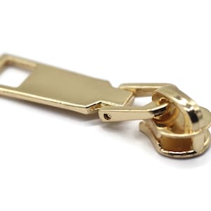 Goldfarbener Reißverschluss-Pull, 45 mm (1,8 Zoll) # 5 Metall-Reißverschluss-Schieber, Reißverschluss-Teil, Reißverschlusskopf, Taschen-Reißverschluss