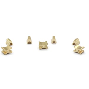 25/50/100 Set of Gold Tone Zipper Stops, #5 Zipper Stop, Zipper Top & Bottom Stop Set, Zipper Stopers
