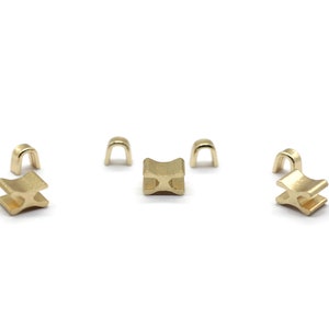 25/50/100 Set of Gold Tone Zipper Stops, #5 Zipper Stop, Zipper Top & Bottom Stop Set, Zipper Stopers