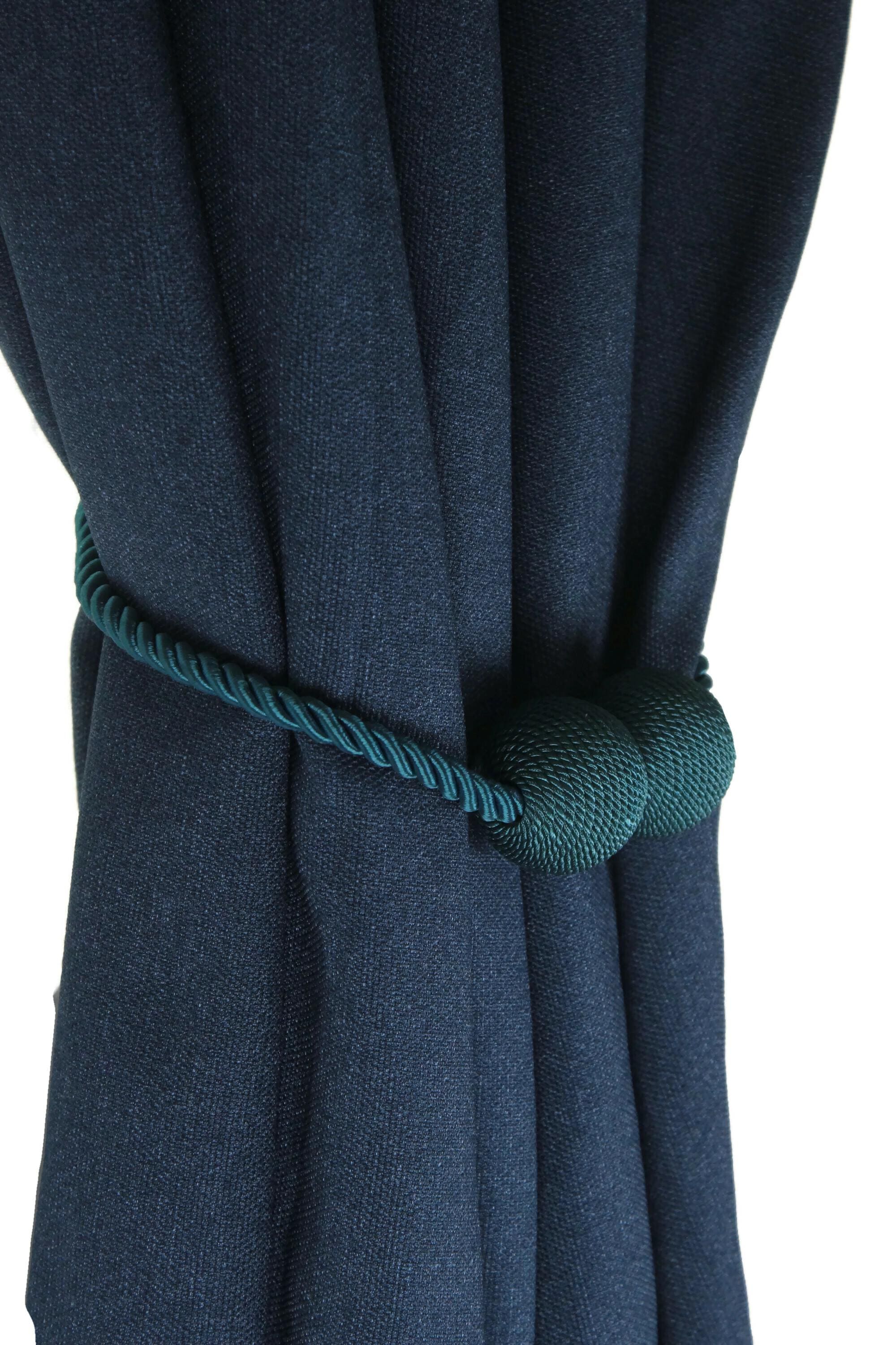 Modern Curtain Ties, Drapery Holder, Magnetic Curtain Tieback, Turquoise TieBack, curtain holder pullback, curtain loop, Curtain Accessories