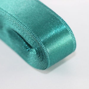 10 meters Turquoise Satin Ribbon, Double Sided Ribbon, Silk Ribbon, Satin Ribbons, head ribbon, double faced Ribbon, gift ribbon, STNR