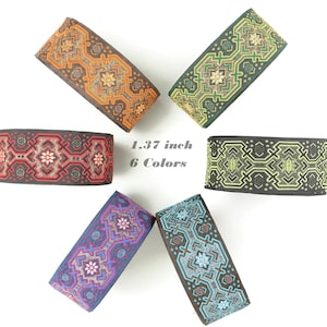 35 mm Vintage ribbon, Jacquard trims (1.37 inches), Decorative Craft Ribbon, Sewing trim, trim by the yards, embroidered ribbon, CNK10