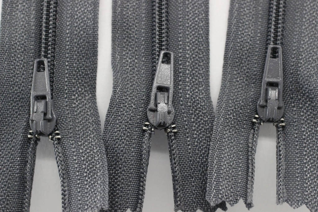 10 Pcs Dark Gray Pant Zippers, 18-60cm, (7-23inc) Zipper, Pants