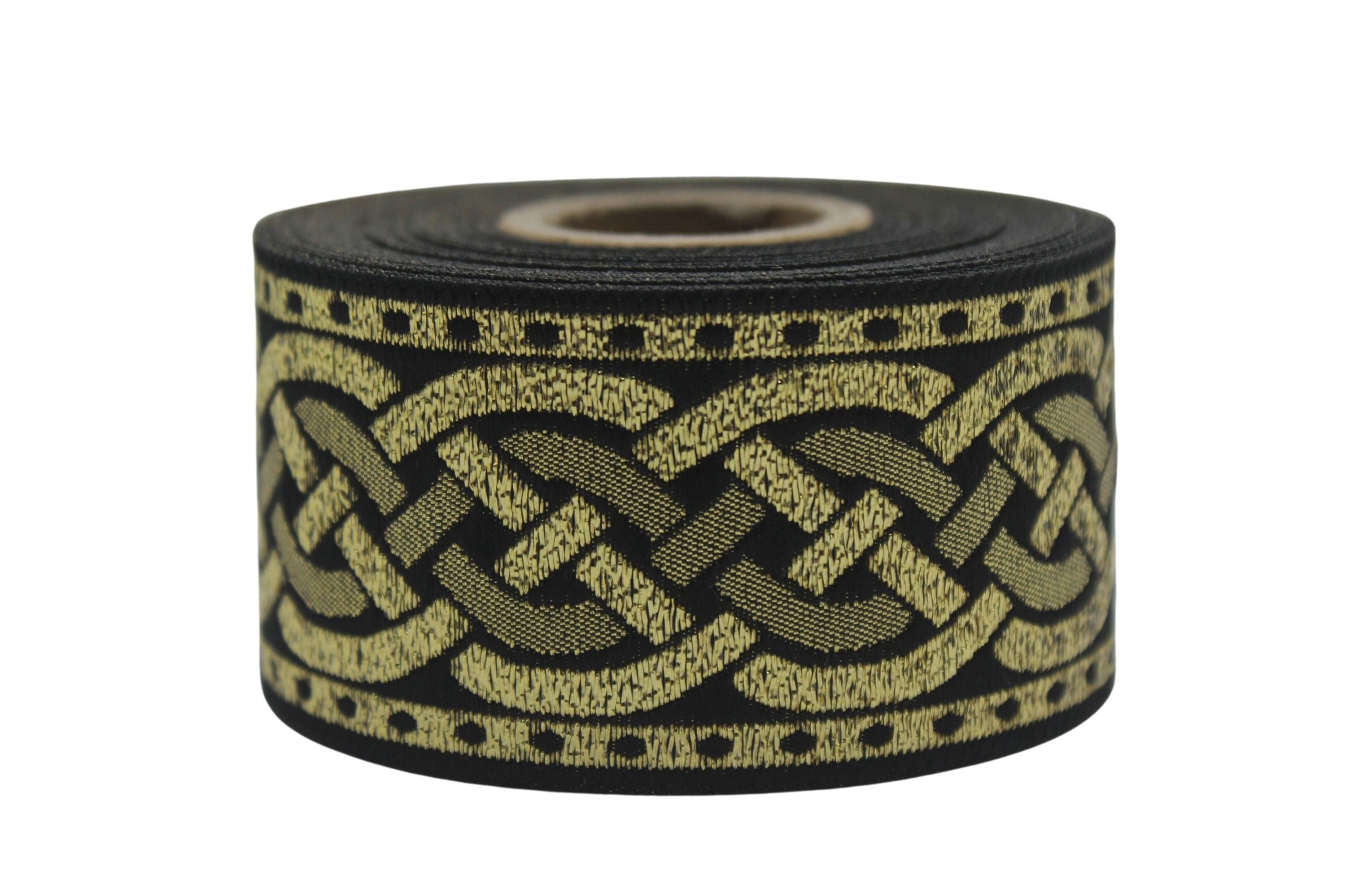 Bordo Intrecciato Dorato Metallizzato - 9 Metri X 18 Mm | Per Decorazioni, Costumi E Artigianato