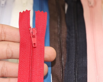10 pcs Red Pants Zippers, 18-60cm (7-23inches) zipper, dress zipper, zipper for skirt, lightweight zipper, dress zipper, zippers PZ01