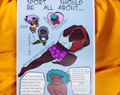 Poster "Sport is for EVERYONE" A3 Fat Black PoC trans Queer disabled