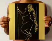 Art Print BLACK GOLD #3 feminism Afro queer Poster size bodypositive