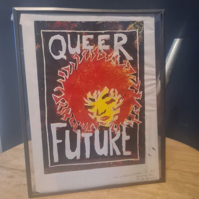 Queer Future Lineol Print a5 Format Afro three colors image 2