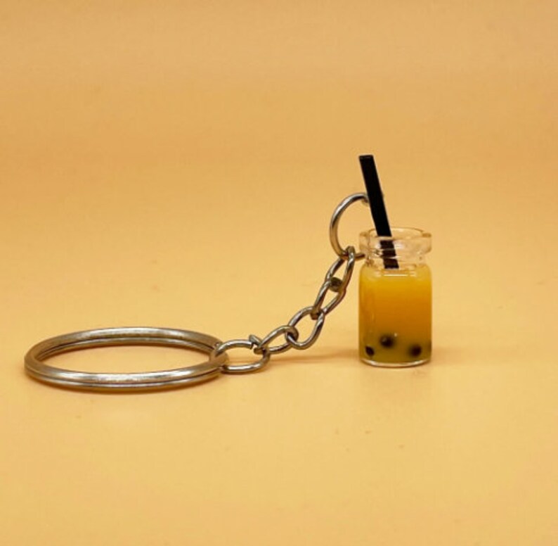 Bubble Tea Charm Pendant Keyrings Keychain Key Ring Chain Etsy UK