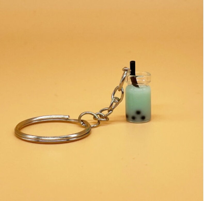 Bubble Tea Charm Pendant Keyrings Keychain Key Ring Chain Etsy UK