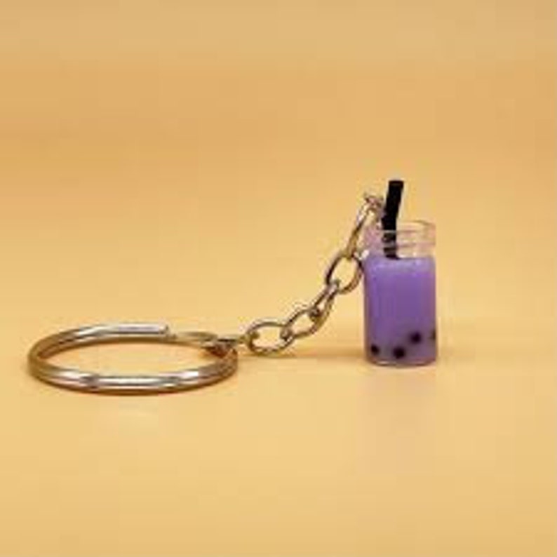 Bubble Tea Charm Pendant Keyrings Keychain Key Ring Chain Etsy UK