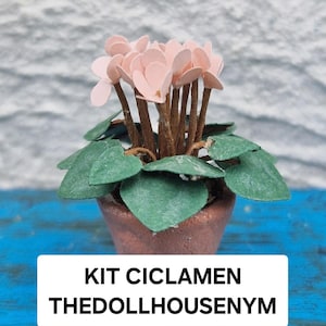 DIY Cyclamen Kit – 1:12 Scale for Dollhouses