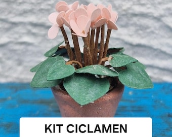 Kit DIY CICLAMEN– Escala 1:12 para Casas de Muñecas