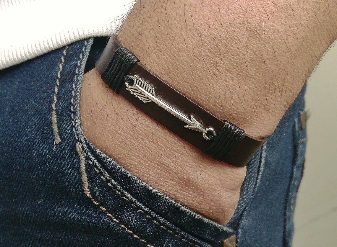 MEN'S BRACELET Mens Celtic Bracelet Irish Leather Bracelet Etsy