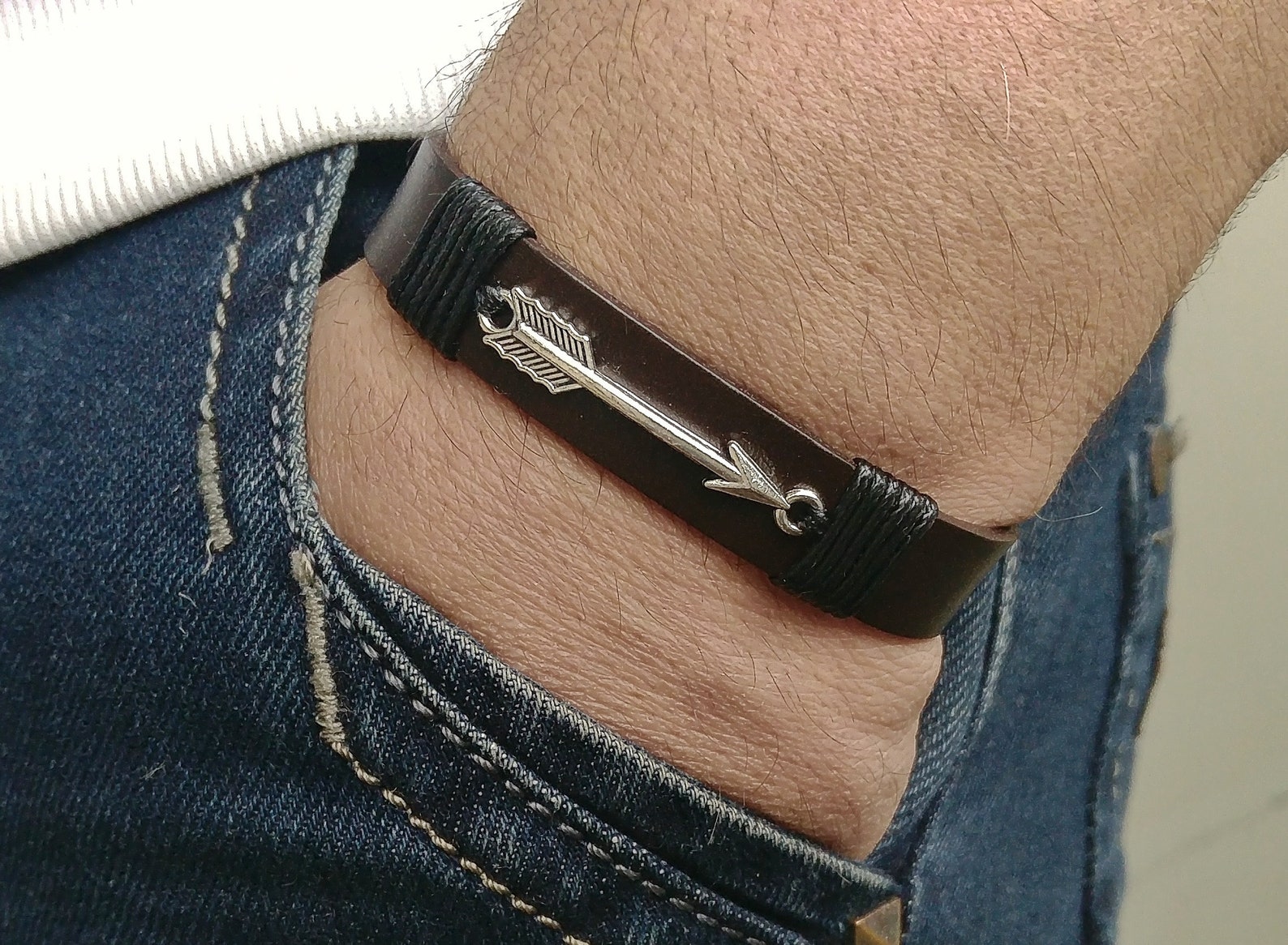 MEN'S BRACELET Mens Celtic Bracelet Irish Leather Bracelet Etsy