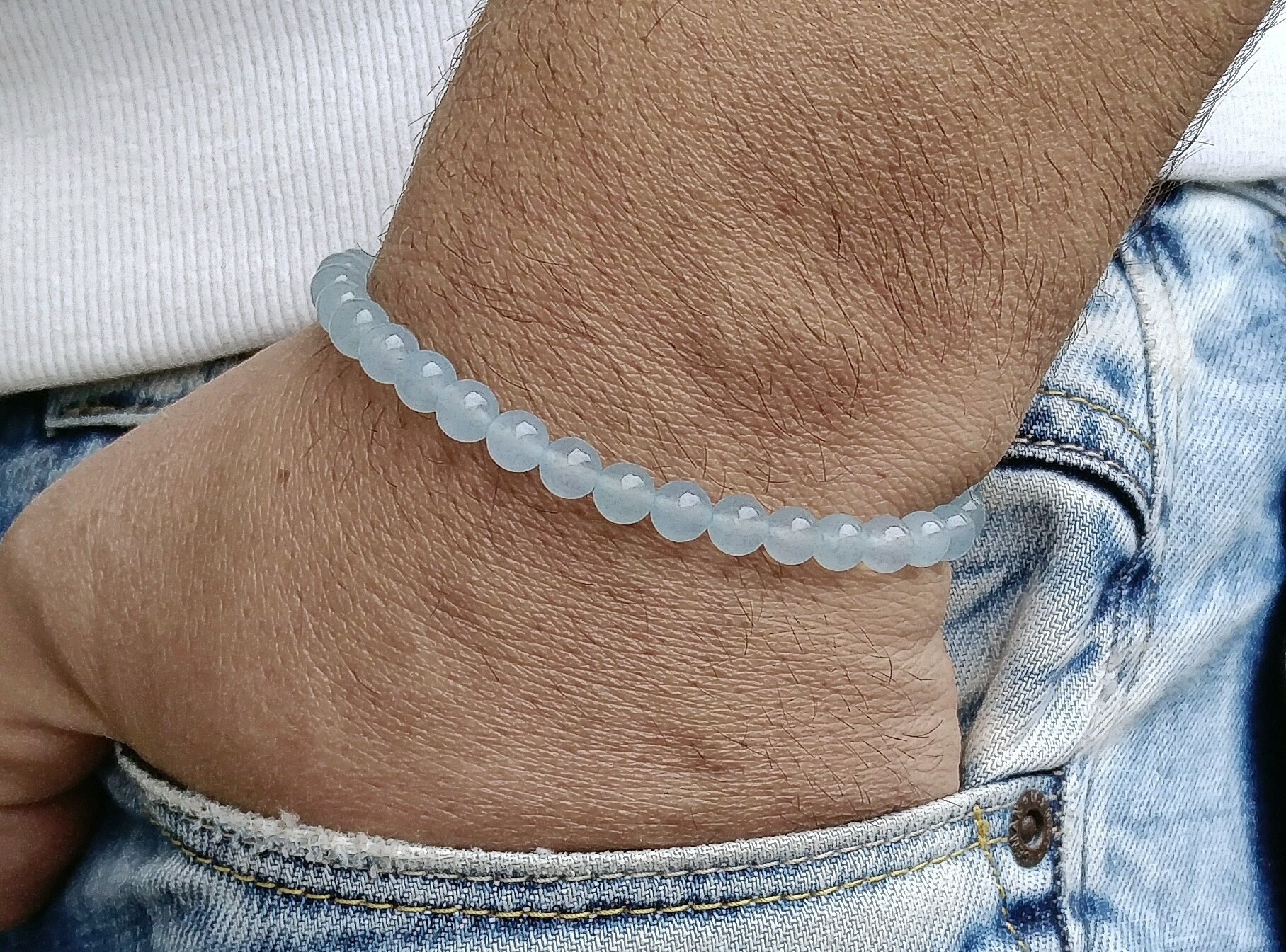 Mens Bracelet Amazonite Men Bracelete Bracelet Perle Homme Etsy