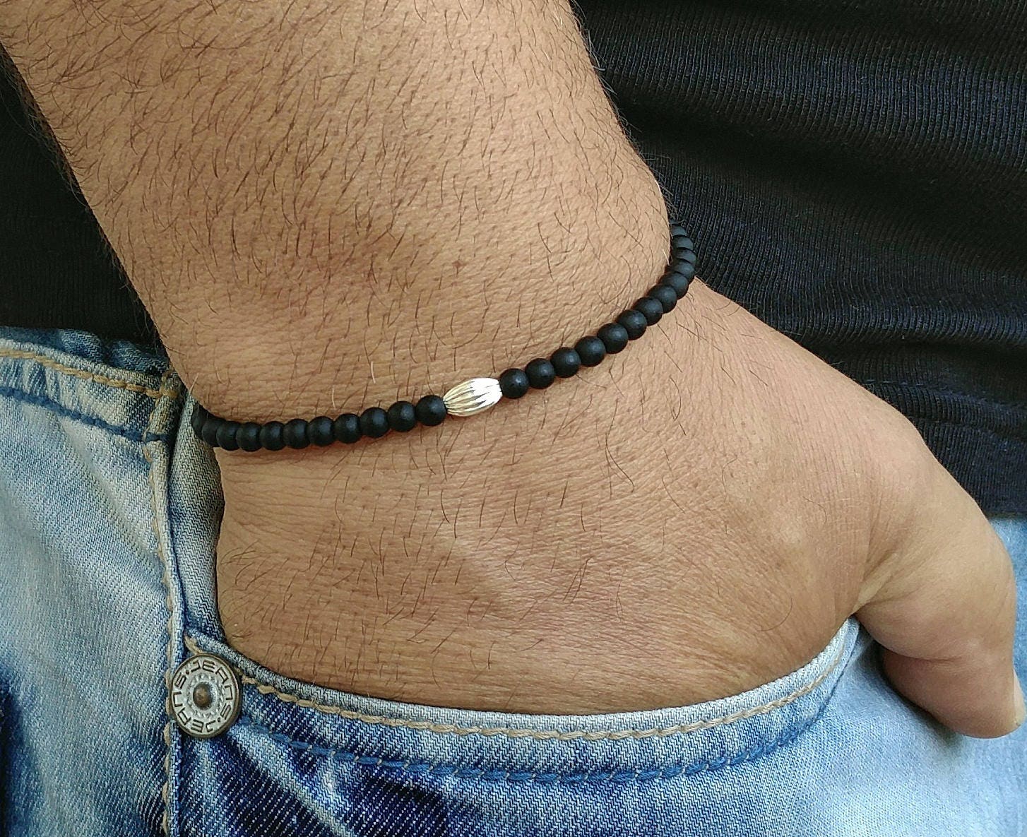 Mens Bracelet Men Bracelete bracelet perle homme Beaded Men | Etsy