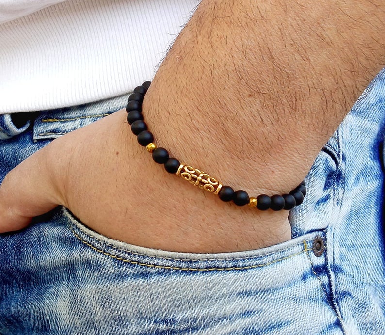 Herren Armband Männer Armband Armband Perle Homme Perlen Etsy