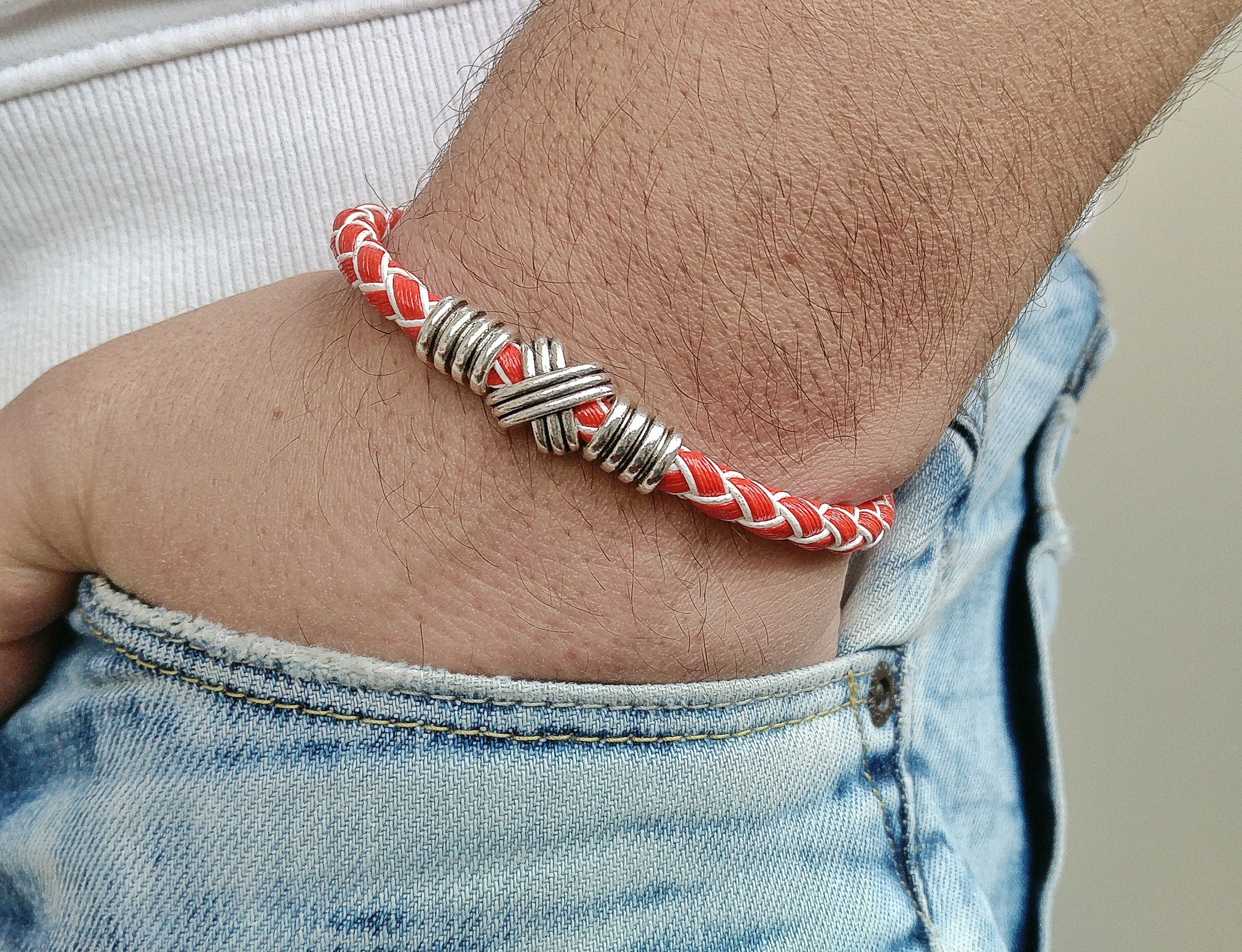 Mens Bracelet Mens Celtic Bracelet Irish Leather Bracelet Etsy